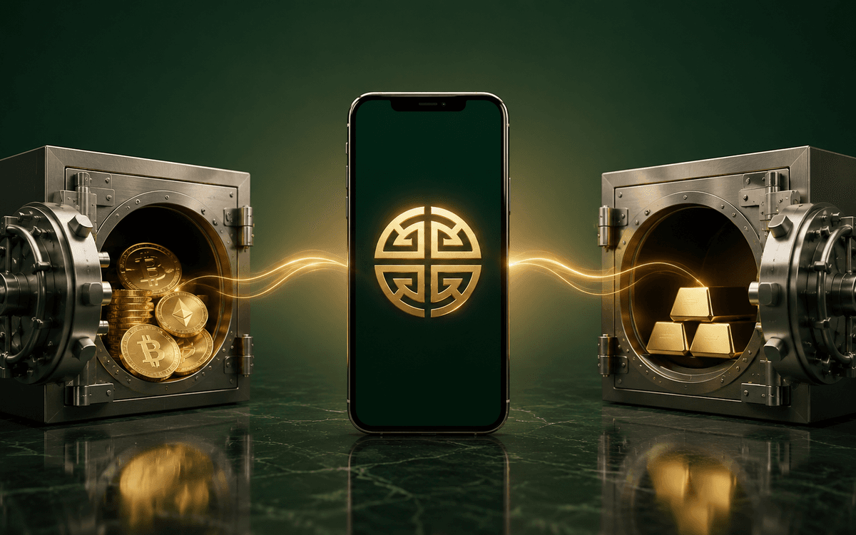 How a crypto and gold portfolio behaves over time
