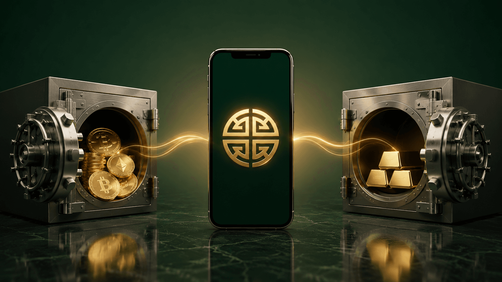 How a crypto and gold portfolio behaves over time